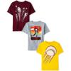 imageThe Childrens Place Boys Sports Short Sleeve Graphic TShirts MultipacksBaseballFootballsNinja 3pack