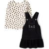 imageThe Childrens PlaceBaby Girlsand Toddler Long Sleeve Top and Skirtall Dress SetWhite Daisy12 Months18 Months