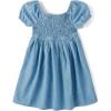 imageThe Childrens PlaceBabyGirlsand Toddler Short Sleeve Everyday DressesCloudless Wash Smocked12 Months18 Months