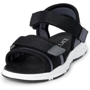 imageThe Childrens Place Baby Boys and Toddler Sporty Sandal with Adjustable StrapsBlackGrey