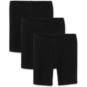imageThe Childrens Place Baby Girls Mix And Match Bike ShortsBlack 3pack