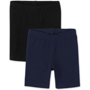 imageThe Childrens Place Baby Girls Mix And Match Bike ShortsBlackTidal 2 Pack