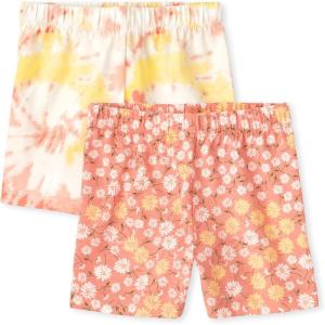 imageThe Childrens Place Baby Girls and Toddler Assorted Knit ShortsPretty Peach 2pack