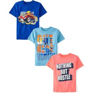 imageThe Childrens Place Boys Gamer Short Sleeve Graphic TShirtsmultipacksHustlinVibesSpeed Demon