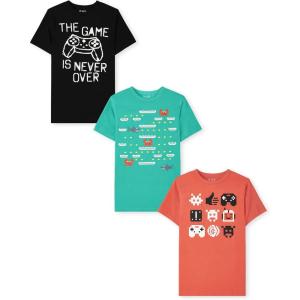 imageThe Childrens Place Boys Gamer Short Sleeve Graphic TShirtsmultipacksNever OverOcean ArcadeArcade 3pack