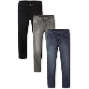 imageThe Childrens Place Boys Super Skinny JeansBlackGrayBlue 3pack
