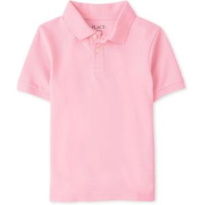 imageThe Childrens Place Boys Uniform Short Sleeve Pique PoloRose Pottery