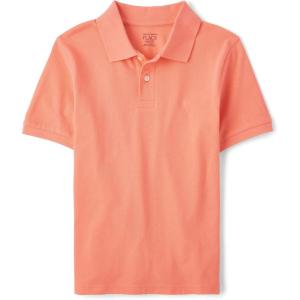 imageThe Childrens Place Boys Uniform Short Sleeve Pique PoloSummer Dawn