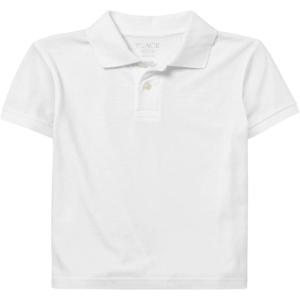 imageThe Childrens Place Boys Uniform Short Sleeve Pique PoloWhite