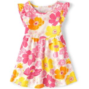 imageThe Childrens Place and Toddler Short Sleeve Casual DressesYellow Floral