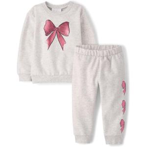 imageThe Childrens Place babygirls And Toddler Long Sleeve Active Shirt and Pant 2 Piece OutfitLunar Bow