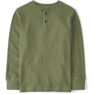 imageThe Childrens Place boys Long Sleeve Thermal Henley ShirtCanopy