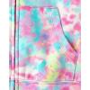 imageThe Childrens Place Girls Long Sleeve Active Hooded Fleece Full Zip UpBright Pink Tie Dye