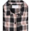 imageThe Childrens Place Girls Long Sleeve Plaid Twill Tie Front Button Down ShirtBlackPink Plaid