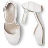 imageThe Childrens Place Girls Low Heel Dress PumpsWhite Shimmer