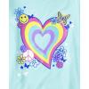 imageThe Childrens Place Girls Short Sleeve Graphic T ShirtButterflyRainbow HeartHappy