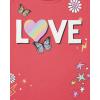 imageThe Childrens Place Girls Short Sleeve Graphic T ShirtLove HeartButterflies