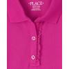 imageThe Childrens Place Girls Short Sleeve Ruffle Polo DressAurora Pink
