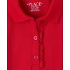 imageThe Childrens Place Girls Short Sleeve Ruffle Polo DressRuby