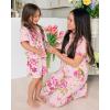 imageThe Childrens Place Girls Sleeve Top and Shorts2 Piece Pajama SetPink Floral Button