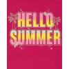 imageThe Childrens Place Girls TrendsIcons Short Sleeve Graphic TShirts5 PackHello Summer