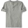 imageThe Childrens Place Boys Long Sleeve Rolled Cuff Henley ShirtSmoke Grey