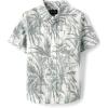 imageThe Childrens Place Boys Short Sleeve Button Down ShirtFin Gray Hawaiian
