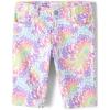 imageThe Childrens Place Girls Denim Skimmer ShortsLavender Swirl