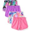 imageThe Childrens Place Girls Knit Dolphin ShortsPink Tropic 4pack