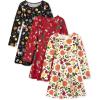 imageThe Childrens Place Girls Long Sleeve Fashion Skater DressesSpookyThankfulTrees
