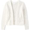 imageThe Childrens Place Girls Long Sleeve Open Front Knit CardiganSimply White Pointelle