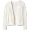 imageThe Childrens Place Girls Long Sleeve Open Front Knit CardiganStitch White