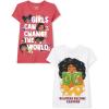 imageThe Childrens Place Girls Short Sleeve Graphic T ShirtGirls Change WorldReaders Leaders