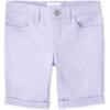 imageThe Childrens Place Roll Cuff Twill Skimmer ShortsPalestpurp Single