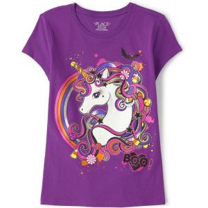 imageThe Childrens Place Boys Birthday Dude Graphic TeePurple Halloween Unicorn