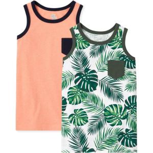 imageThe Childrens Place Boys Sleeveless Tank Top ShirtTropical 2pack