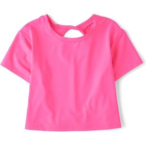 imageThe Childrens Place Girls Atheletic Short Sleeve TopsNeon Peony