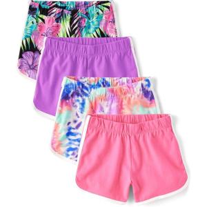 imageThe Childrens Place Girls Knit Dolphin ShortsPink Tropic 4pack