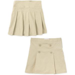 imageThe Childrens Place Girls PleatedButton SkortSandy 2pack