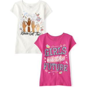imageThe Childrens Place Girls School Days Short Sleeve Graphic TShirtsmultipacksArt PrincessRainbow Star