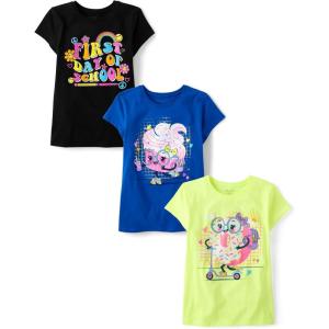 imageThe Childrens Place Girls School Days Short Sleeve Graphic TShirtsmultipacksFirst Day of SchoolCupcakeDoughnut