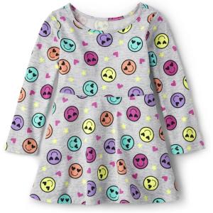 imageThe Childrens Place Girls Short Sleeve Dressy DressHappy Face