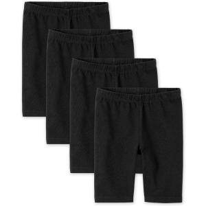 imageThe Childrens Place Girls Solid Bike ShortsBlack 4pack