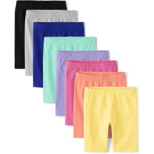 imageThe Childrens Place Girls Solid Bike ShortsMulti Color 8pack