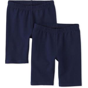 imageThe Childrens Place Girls Solid Bike ShortsTidal 2 Pack