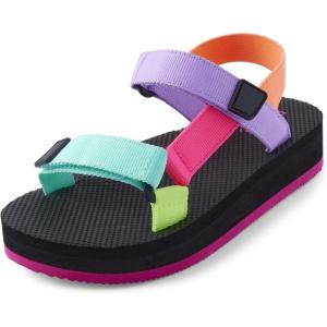 imageThe Childrens Place Girls Sporty Sandals with Adjustable StrapsMulticolor