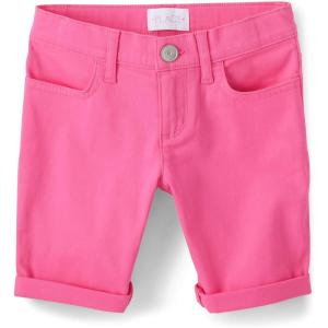 imageThe Childrens Place Roll Cuff Twill Skimmer ShortsFrench Rose