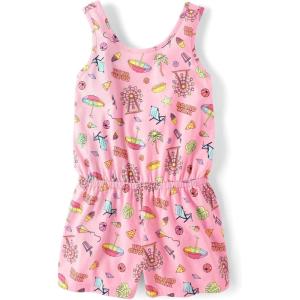 imageThe Childrens Place girls Casual Sleeveless Shorts RomperLuau Fun