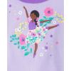 imageThe Childrens Place And Toddler Short Sleeve Top and Pants Snug Fit 100 Cotton 2 Piece Pajama SetLavander Girl