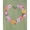 imageThe Childrens Place Girls Assorted Everyday Short Sleeve Graphic TShirtsmultipacksFriendsFloral HeartPrincess Era
